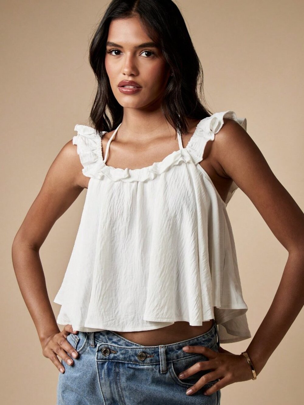 Missguided Babydoll Tank Flared Fit Top (NWT) • Size: M